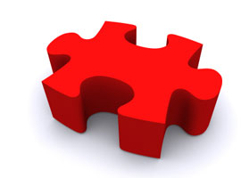 red jigsaw piece